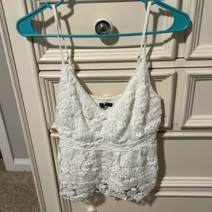 Abercrombie Floral White Tank